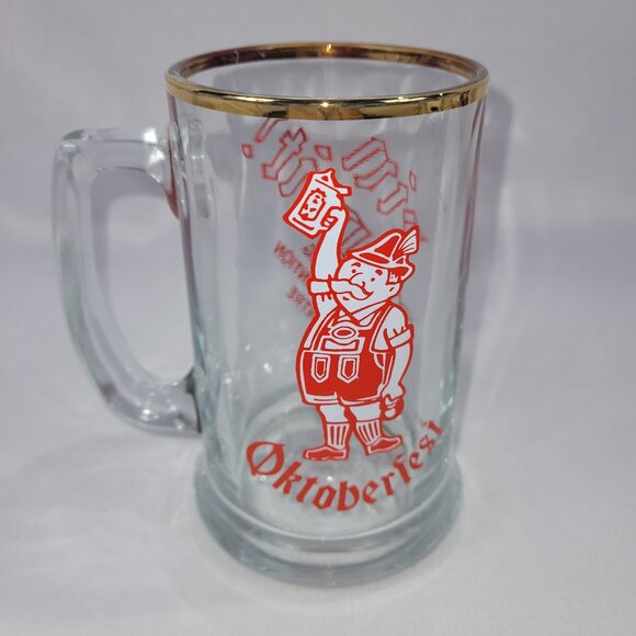 Oktoberfest Winnipeg MB Convention Center Vintage Glass Beer Mug 1980s - Picture 1 of 2
